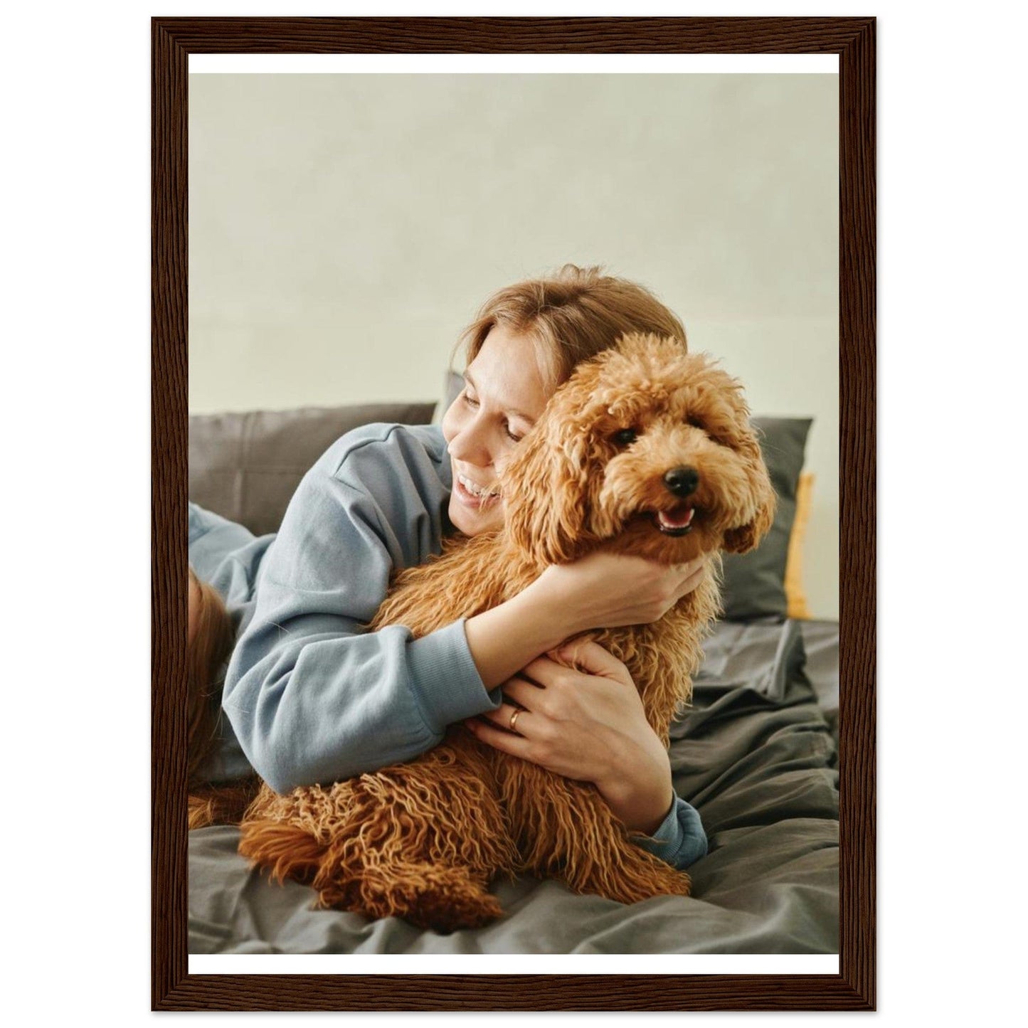 Rebels Sea Print Material 21x29.7 cm / 8x12" / Dark wood frame / Ready-to-hang Customizable Premium Matte Paper Wooden Framed Poster