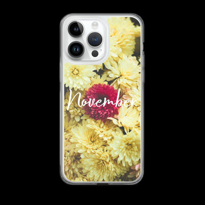November Birth Flower Clear Case for iPhone®.