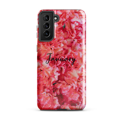 January Birth Flower Tough case for Samsung®